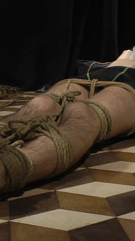 Nicky Tickling Roped Floor