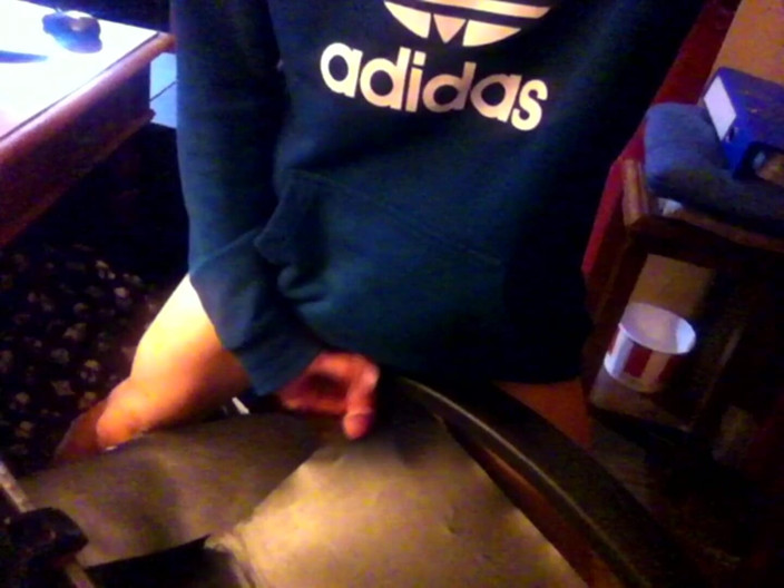 Jon Arteen: Teen Twink (18+) with Cute Face, Emo Haircut, Wearing Blue Adidas...