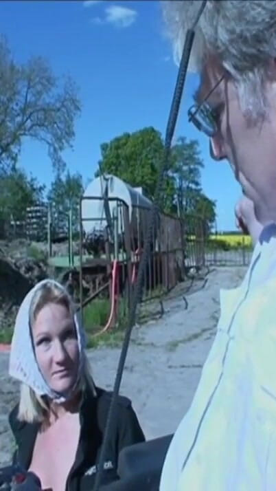 Sexy slave humiliating, chaining kneeling in the farm (Absolute BDSM films - The original)
