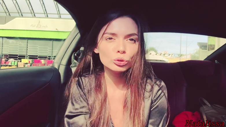 Natalissa: Sloppy blowjob and deepthroat in car