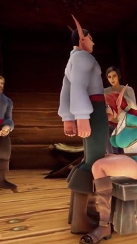 Kızıl saçlı elf korsanların önünde sikiliyor - warcraft porno parodi