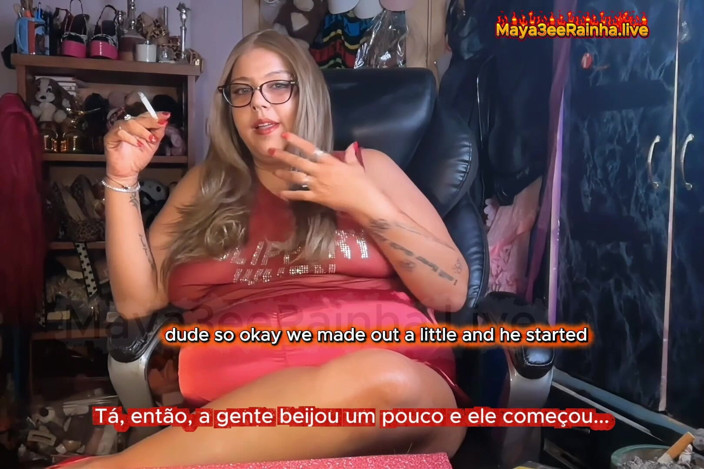 Goddess Maya3ee Rainha: ブラジルのBBWミルフ女神が喫煙してすべてを語る