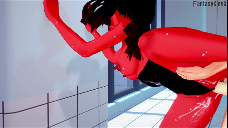 Fantasy king: Meru de succubus bikini op zijn hondjes seks