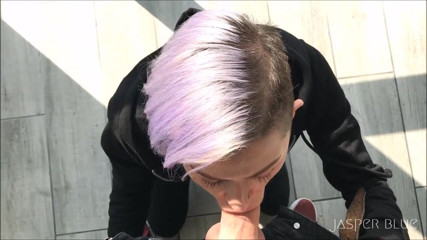 Jasper Blue: Window blowjob