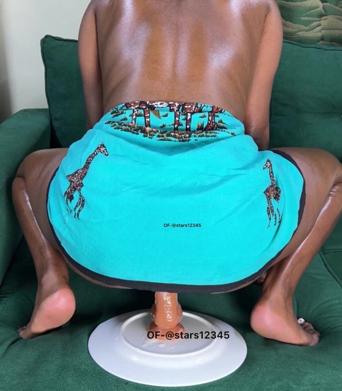 Its Nyota: African Beauty Riding Dildo Dripping Wet Pussy Sweetness