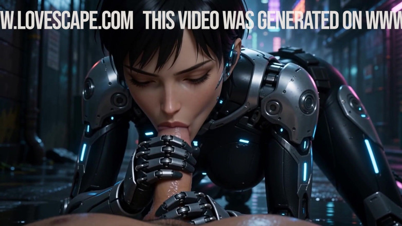 Lovescape: Ghost in the Shell Babe Spits and Deepthroats Ai