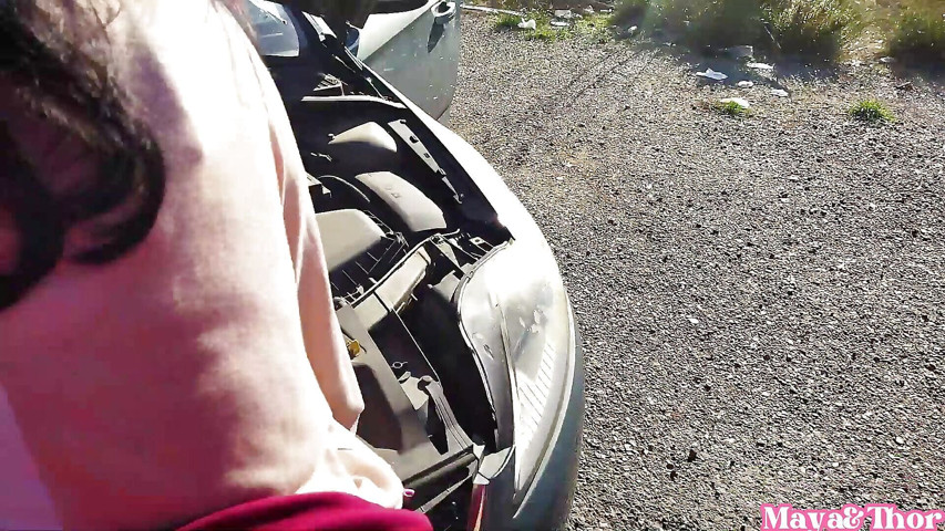 Helped with Car Repair and Almost Anal (Mayay Thor X)