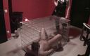 Femdom Austria: Whipping cage, wax play with scary slave