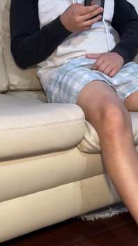 Stepmother Discovers Her Stepson's Big Cock While He Masturbates