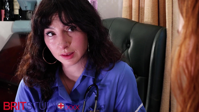 Brit Studio: Brunette Nurse Gets Anal Fisted by Redhead Nurse