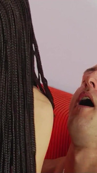 Perverse skinny teen Oksana fucks stepbrother with strapon in the ass
