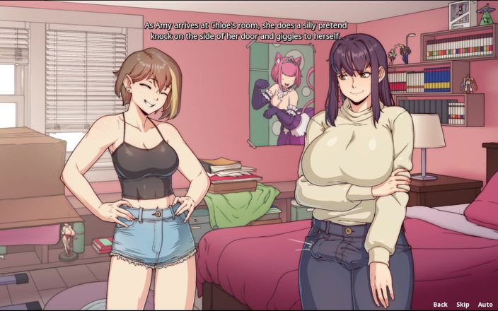 Trans Asura: Chloe recibiendo erección para su compañera de cuarto Amy en...