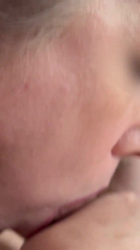 Sexy Naked Wifey Gives You a Blowjob and Drools Your Cum on Her Breast