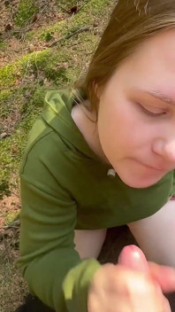 A Wet Quickie in the Woods with Hot Close-ups
