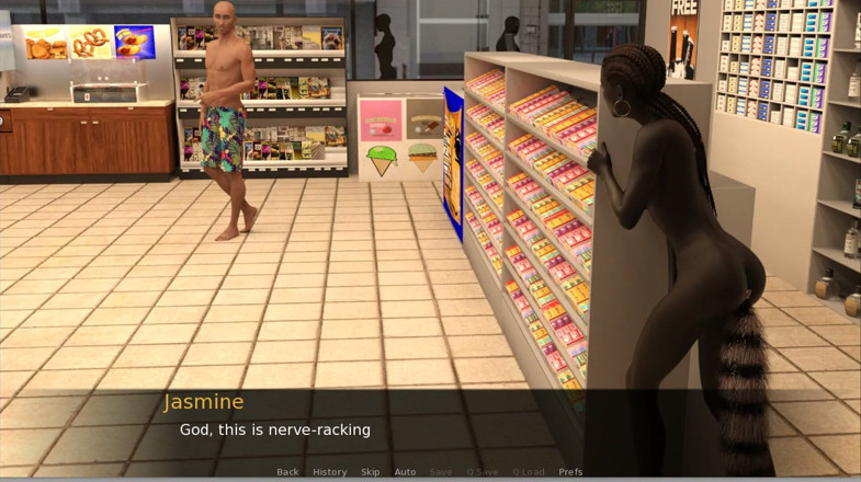 XXX Games Bunk: ATM Adventures- 5 - Gameplay - Roleplay - Ebony Shop Clerk with Anal Plug,...