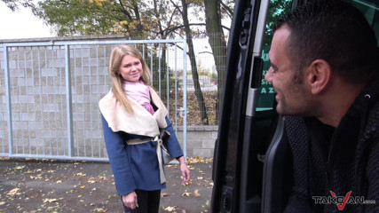 Take Van: Stranger offers a ride to cute lost blonde and fuck...