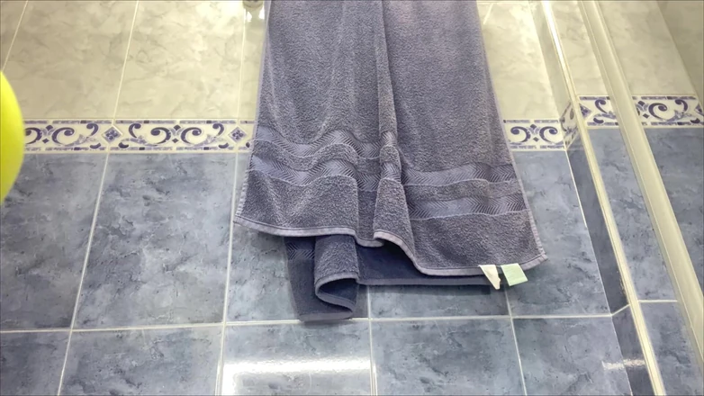 Katrina4deluxe: Amateur Camera in My Stepmom's Bathroom with Tight Lycra Cameltoe