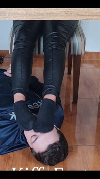 Foot Slave Cleans High Heels Boots