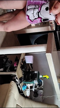 He Records Her and Watches Her Have Sex in the Kitchen with the Stepmother