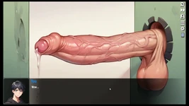 Futanari Muscle Growth World Femboy Hentai Game Ep.4 Small Dick Guy Swallow Spit Before Going to Gloryhole Bathroom!