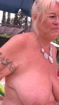 AuntJudysXXX - Busty Mature Lesbian MILFs Melody, Randy, and Jojo Get Naughty by the Pool