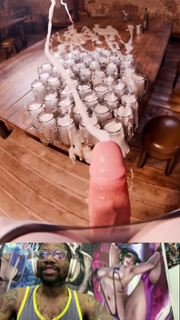 Sexy Futa Cock Tifa střílí hardcore sperma všude pro její speciální cummy nápoj