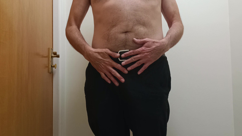 Rockardglans: Wanking at Work in the Toilet, Big Uncut Cock Close...