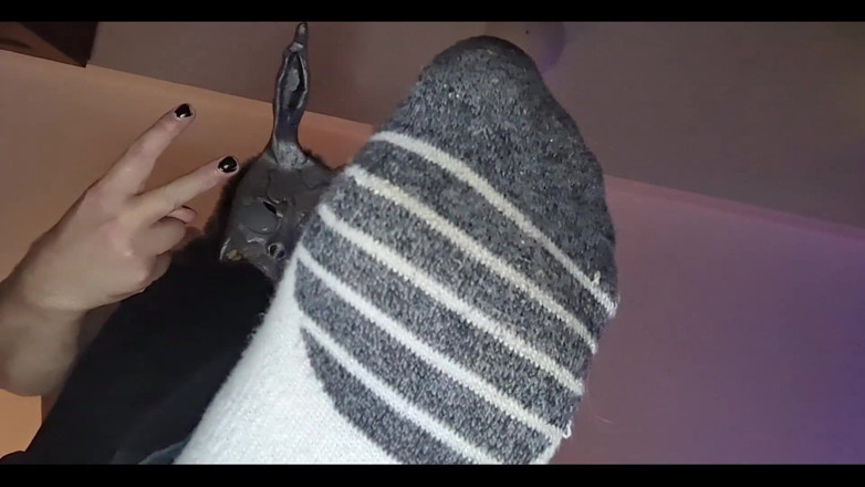 WolfgangWhite: Shoes and Socks Domination by Scary Bunny