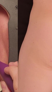 Mamă sexy pe o masă de muls masculin are parte de un masaj anal în timp ce un alt tip are grijă de pizda ei