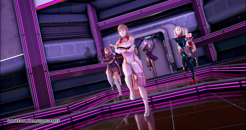 3D-Hentai Games: PinkCat striptease - Nyotengu, Ayane, Kasumi, Marie Rose, Honoka, Mai Shiranui...