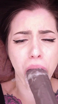 White girl needs to suck BBC to work off the cash her boyfriend has owed