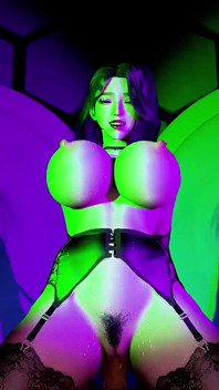 Bigboobs cyber déesse avec des courbes - animation 3D hentai