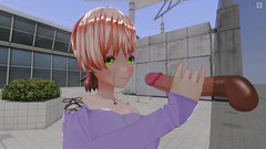 H3DC: Puan HENTAI berambut merah 3D melancap zakar awak di bumia