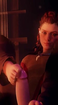 Aloy From Horizon Forbidden West Caressing a Hard Cock with Her Feet
