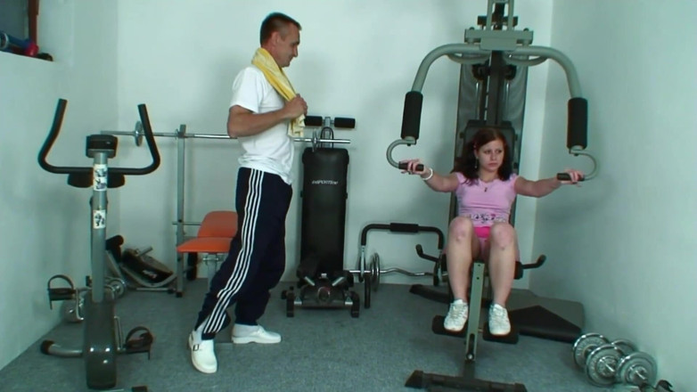 Lethal Teens: Brunette teen gets fucked at the gym