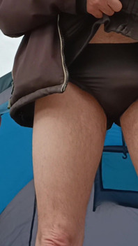 Two Cum Loads in Public at the Beach, Flashing, Wanking, Handsfree Cum - Rockard Stepdaddy