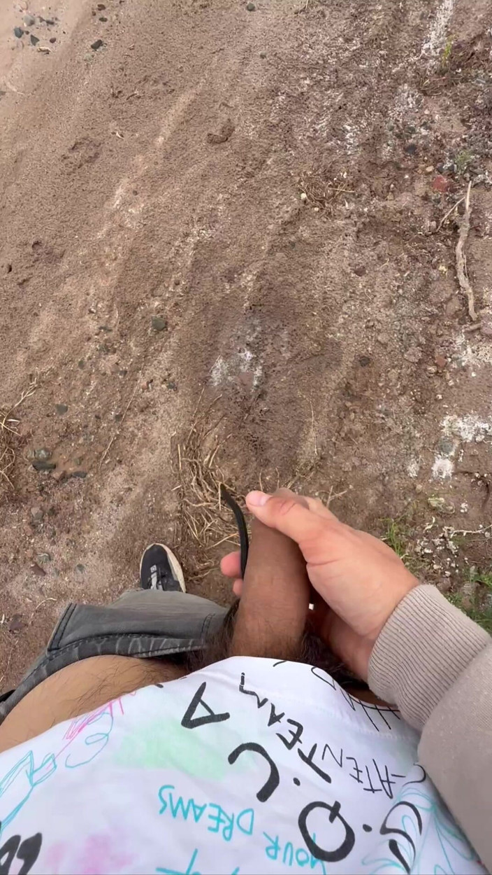 Max_Russell: Young Uncut Boy Pee in Desert