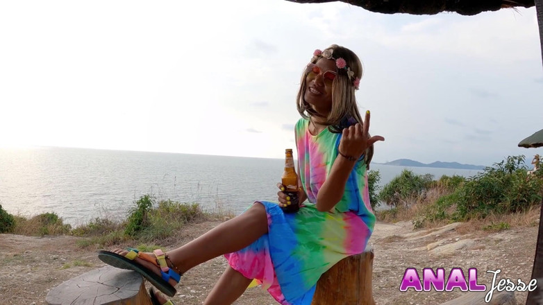 Jesse Thai: Pickup e foda - menina hippie anal
