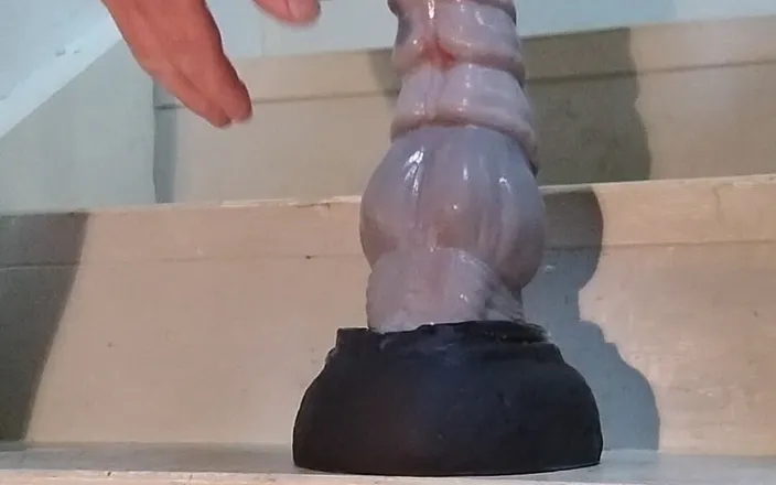 dragontrainer5: CD in Lingerie Rides 3 Huge Dildos Part 2