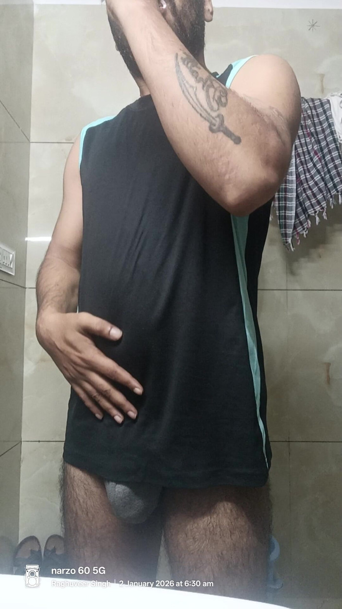 Rajasthani-old-lover: Inderin rajasthani desi mann genießt Dusche und masturbationsshow mit nachbars...