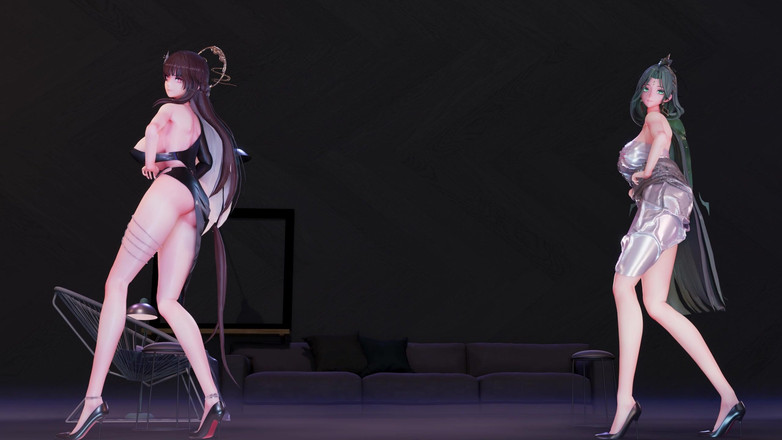 MikuMotion: Mmd Brave Girls-rollin', Couple Dance, Korean Dance, Lingerie, Striptease