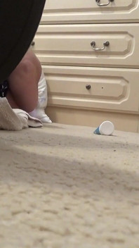 Shaved Cunt Machine-fucked Raw - Stockings & Heels Floor View POV