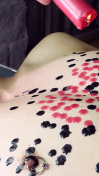 Hot Wax on Pierced Nipples: Slave Mila Maeve Squirms in Pantyhose as Mistress Baton Decorates Her, with Lesbian Domination