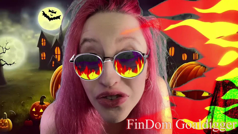 FinDom Goaldigger: Transformare în pulă ștearsă de Halloween