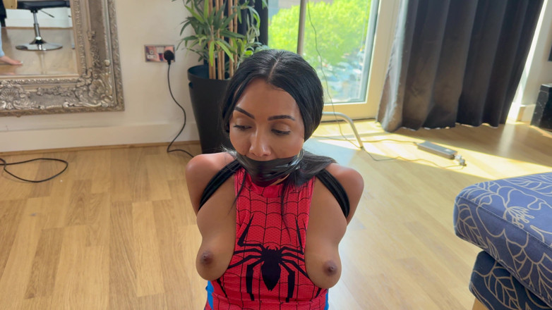 Latina Fetish: Courtney Caught in a Bondage Web 4K + Bts