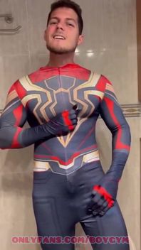 Gay Spiderman with a Cum Surprise