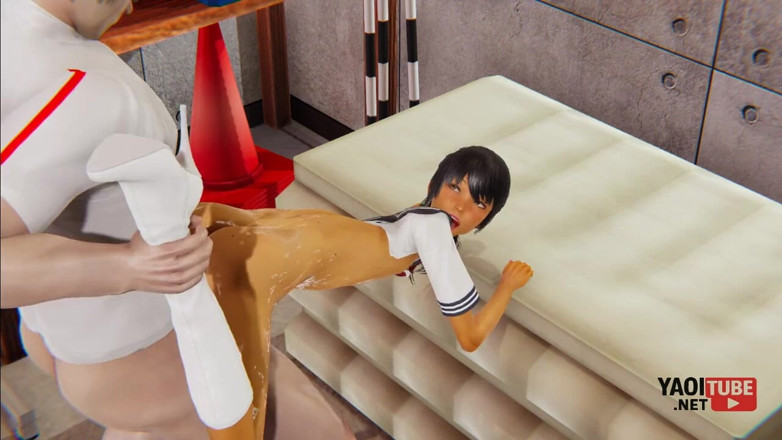 Yaoitube: Femboy Yaoi - Simon fucked dla swojego nauczyciela siłowni