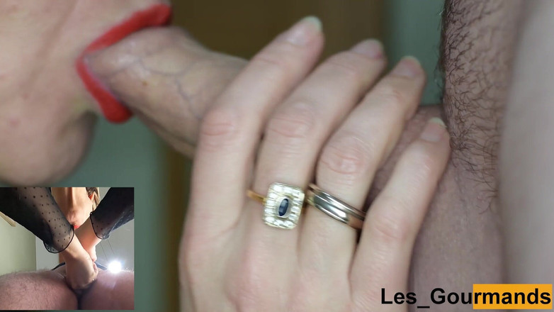 Les Gourmands: Cewek sange ini lagi asik nyepong kontol dan telan spermanya...