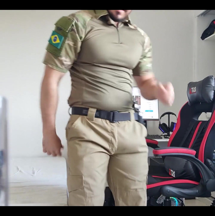 TPOWERX: Police Officer with a Huge Cock Masturbating.