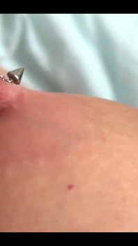 He play with my pierced nipples ... hard play